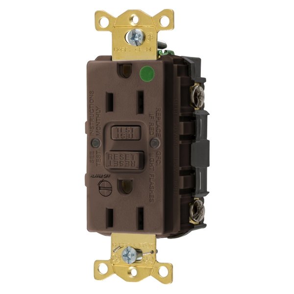 Bryant 15A COMM HG SELF TEST ALARM GFR BROWN GFST82B